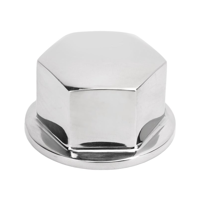 Steering Wheel Center Nut: 5/8In-18 316 Stainless Steel Sturdy Construction - High Gloss Mirror Polish Marine Steering Nut for Boat Yacht Hydraulic Helm Systems - Image 1