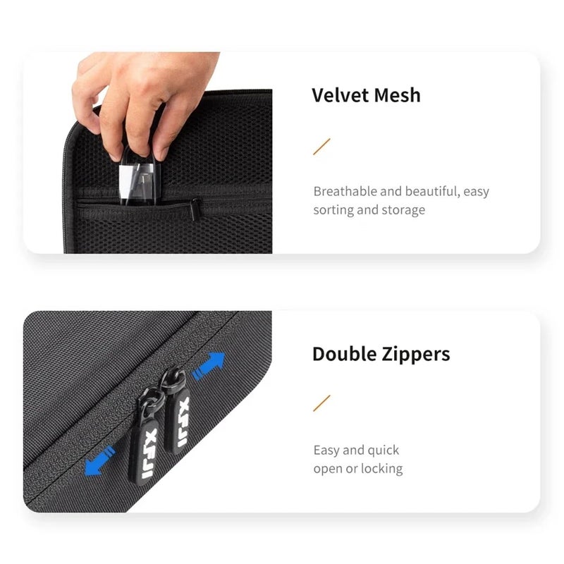 Vertus حقيبة حمل لجهاز DJI Mini 4 Pro || حقيبة تخزين صلبة لملحقات جهاز التحكم RC 2، مع حزام كتف، مقاومة للماء، ومضادة للصدمات (أسود) - Image 5