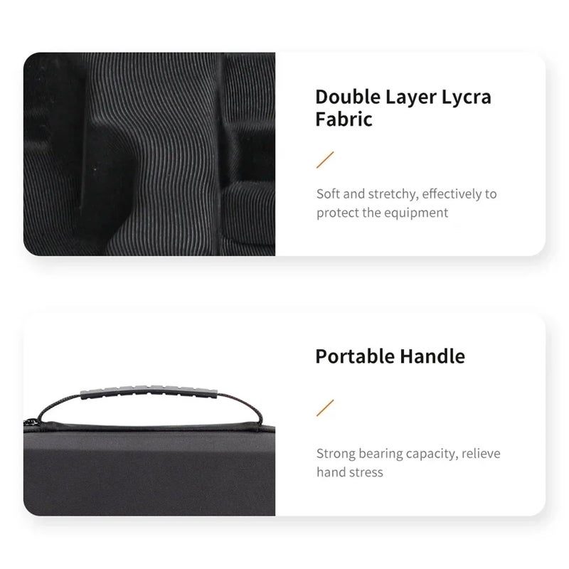 Vertus حقيبة حمل لجهاز DJI Mini 4 Pro || حقيبة تخزين صلبة لملحقات جهاز التحكم RC 2، مع حزام كتف، مقاومة للماء، ومضادة للصدمات (أسود) - Image 4