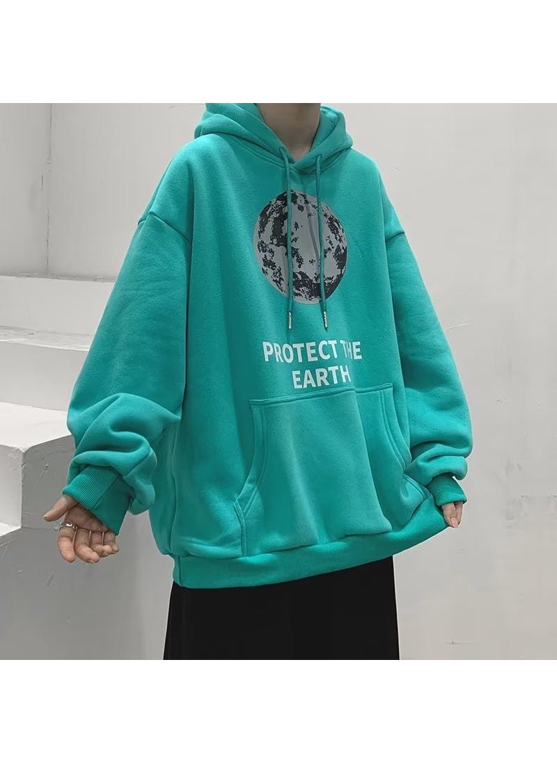 Generic - 2024 Spring Autumn Fleece Hoodie Unisex Korean Casual fog blue - Image 1