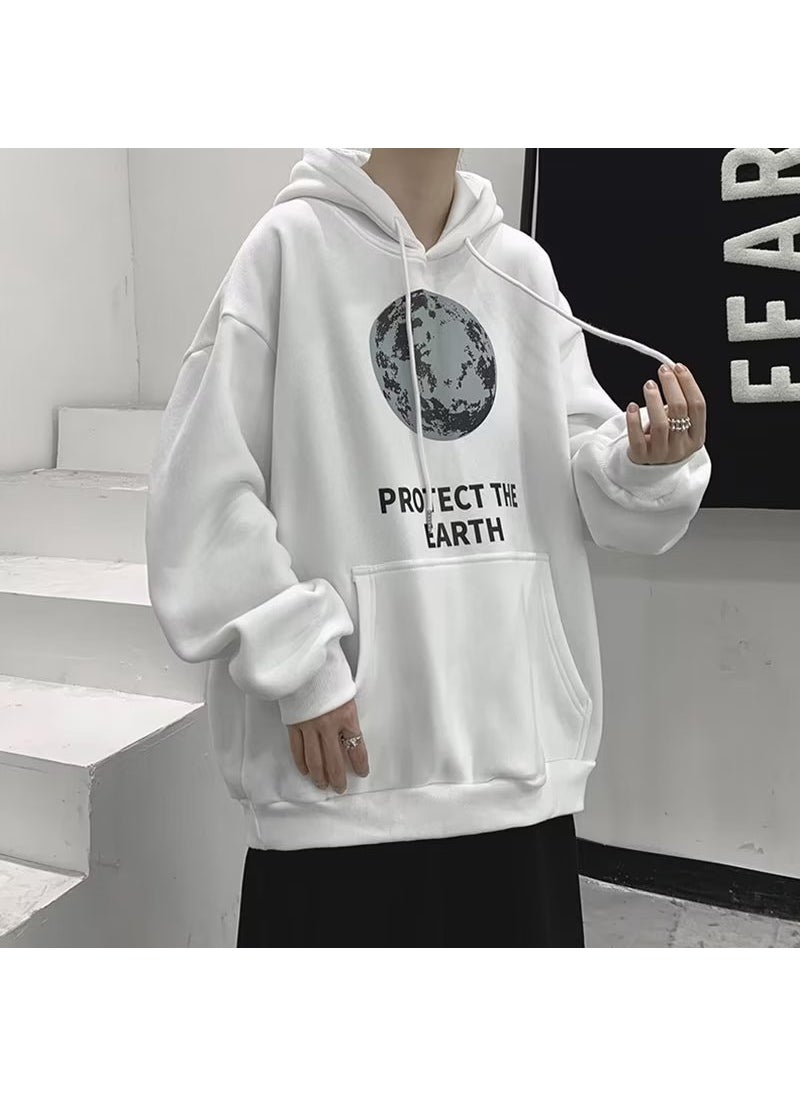 Generic - 2024 Spring Autumn Fleece Hoodie Unisex Korean Casual fog blue - Image 1