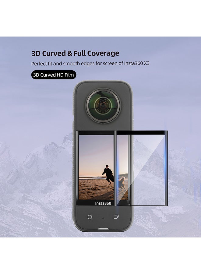 O Ozone 2 Pack Screen Protector For Insta360 ONE X3 Action Camera Ultra HD Flexible Soft Glass Film Screen Protector for Insta360 ONE X3  - Image 5