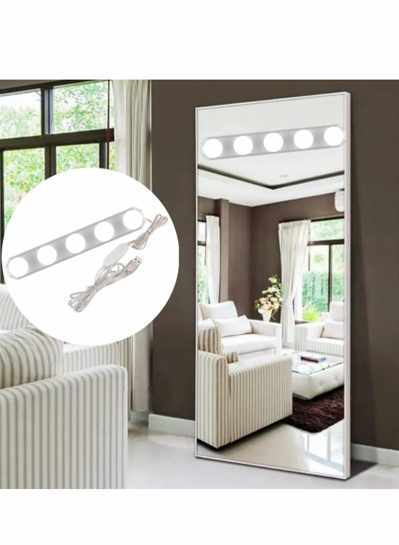 Excefore Vanity Lights LED Mirror Lights 5 Bulbs 3 Color Modes Brightness Dimmable 4W USB Power Makeup Cosmetic Table Dressing Light for Bathroom Dressing Room Hollywood Style Mobile Portable - Image 5