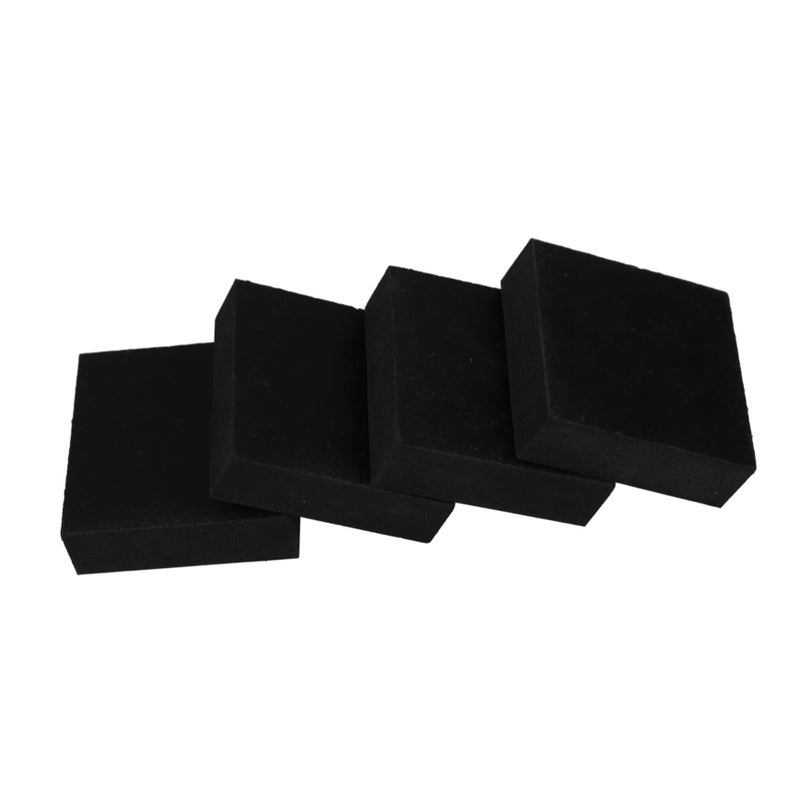 Anti Slip Vibration Suppression Pads 4 Pack Black Rubber Shock Absorbing Mat for Washing Machine Treadmill - Image 2
