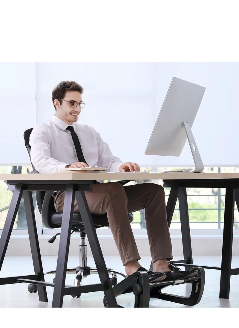 PENG GENERAL Foot Rest Under Desk at Work , Ergonomic 6-Height Adjustable footrest with Massage Rollers Black  - Image 3