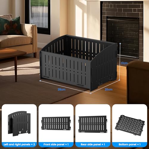 johgee Small Pellet Basket, Portable Pellet Burner Basket for Fireplaces and Wood Stoves,11.5 × 8 × 6.7inch - Image 2
