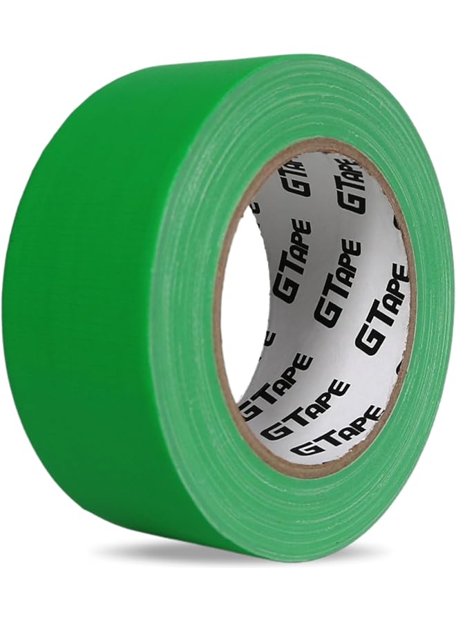 PROMASS promass ChromaKey Green Gaffer Tape | Weatherproof | Matte | No Residue | Easy Tear | Used for Masking, Marking, Labeling & Crafts | Length: 25m | 1 Roll (48mm) 