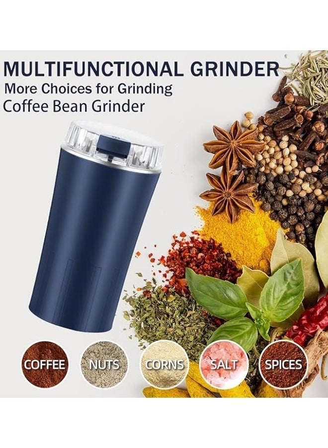 تاختيلا مطحنة قهوة كهربائية، فاصوليا قهوة ومطحنة توابل، محمولة بقوة 300 واط مع شفرات طحن الفولاذ المقاوم للصدأ الثقيلة - Image 5