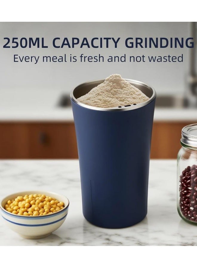 تاختيلا مطحنة قهوة كهربائية، فاصوليا قهوة ومطحنة توابل، محمولة بقوة 300 واط مع شفرات طحن الفولاذ المقاوم للصدأ الثقيلة - Image 3