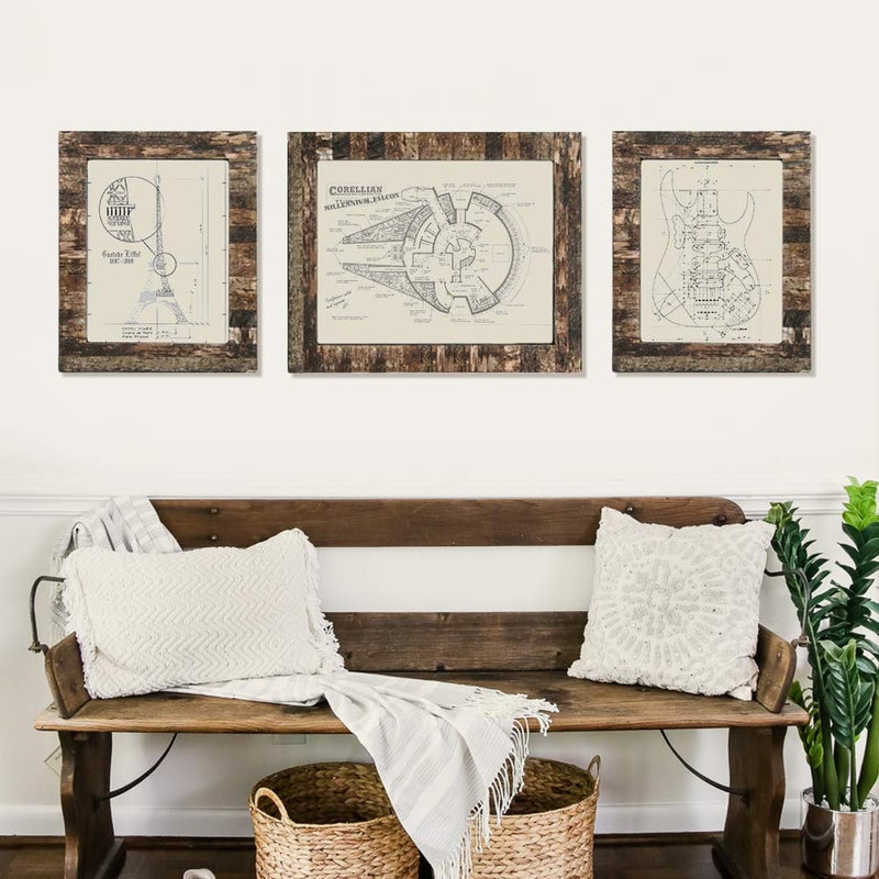 Eosglac Rustic 11x14 Wooden Picture Frames, Handmade with Real Birch Bark, Wood Photo Frame Natural - Image 5