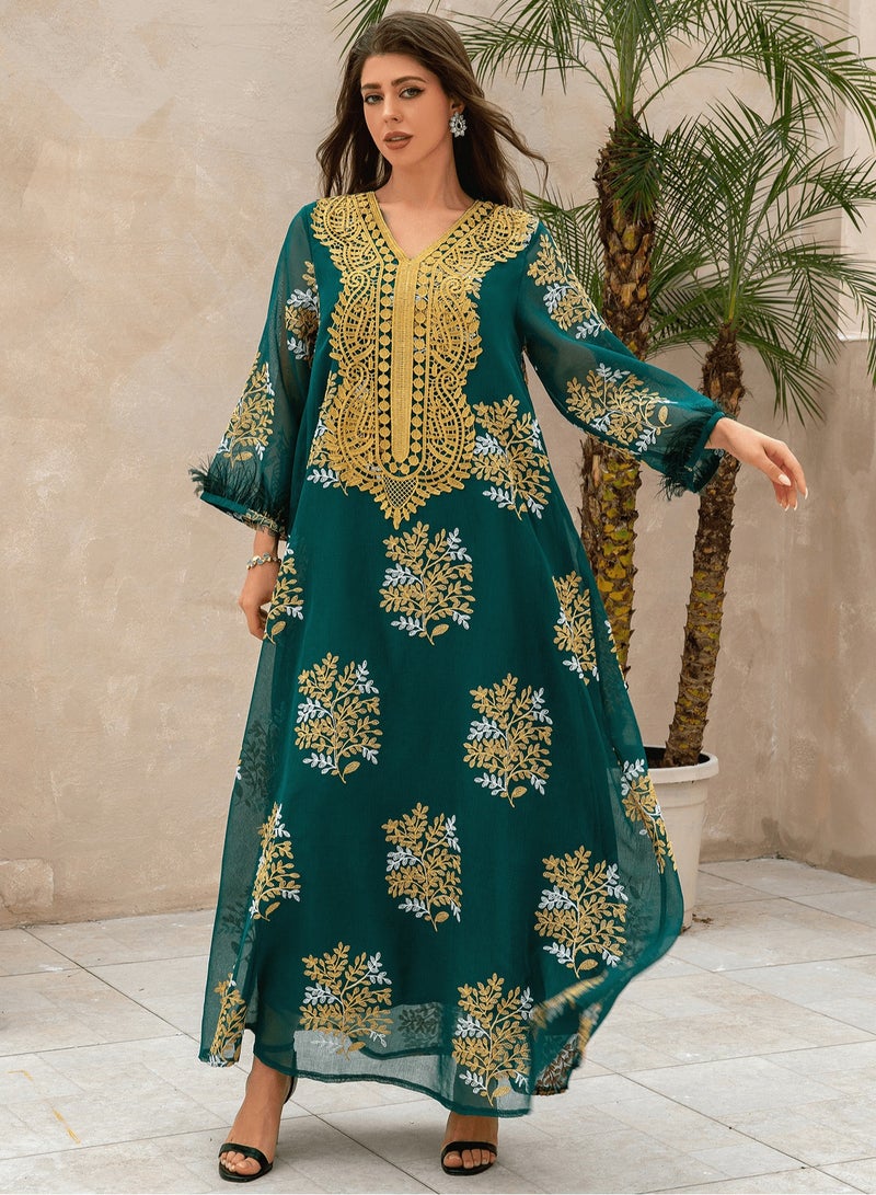 xozgdovg Muslim women's robes new dress  - Image 1