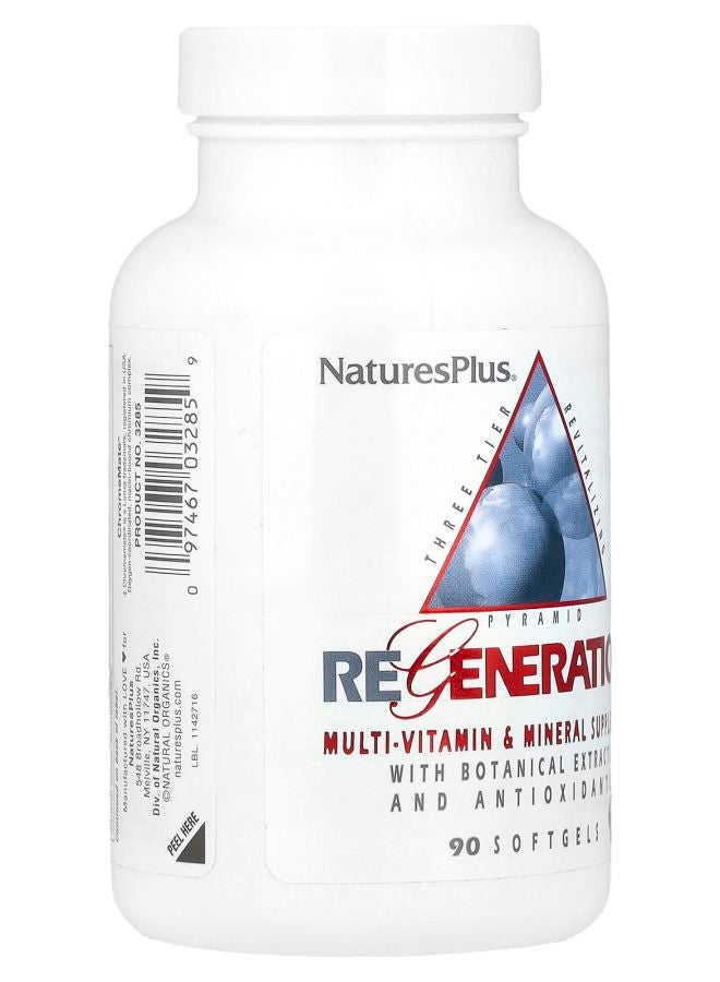 NaturesPlus Regeneration® Multi-Vitamin & Mineral Supplement 90 Softgels - Image 2