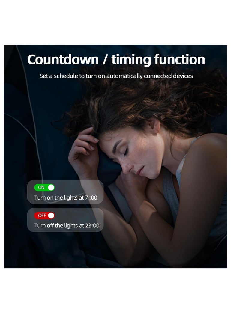 Excefore Mini Smart Relay WiFi Switch, 16A DIY Smart Light Switch Module, Smart Life Tuya App Control, Compatible with Alexa and Google Home, Smart Speakers with Appointment Timing Function - Image 5