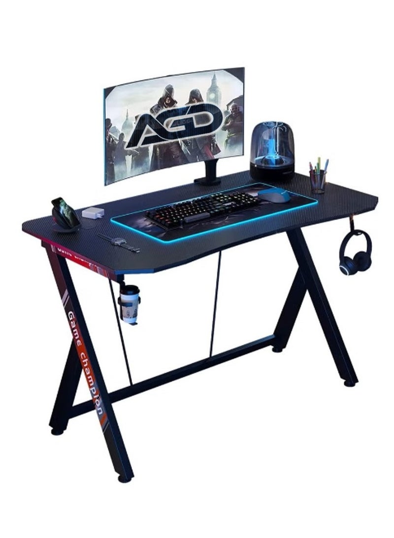 AGD Gaming Desk for Gamers Gift Idea PC Computer Desk Home Office Desk Workstation,Gaming Table with Headphone Hook and Cup Holder 120X60X72 Cm  - Image 3