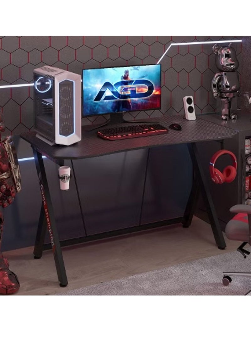 AGD Gaming Desk for Gamers Gift Idea PC Computer Desk Home Office Desk Workstation,Gaming Table with Headphone Hook and Cup Holder 120X60X72 Cm  - Image 2