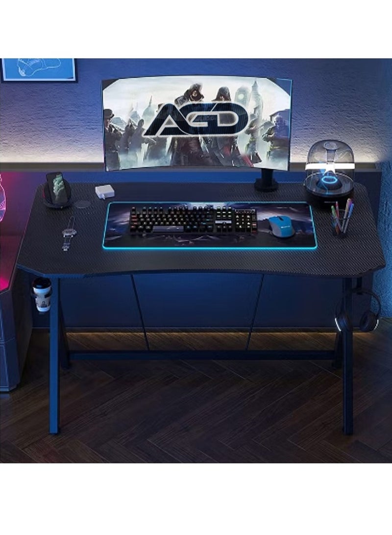 AGD Gaming Desk for Gamers Gift Idea PC Computer Desk Home Office Desk Workstation,Gaming Table with Headphone Hook and Cup Holder 120X60X72 Cm  - Image 5