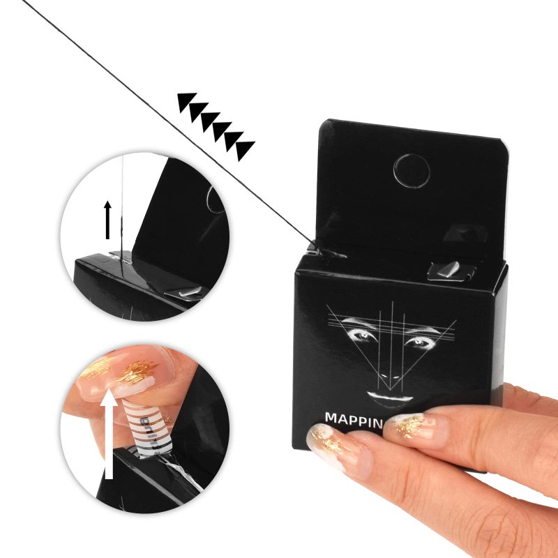 JimKing Eyebrow Mapping String, Eyebrow Measuring Tool, Pre-inked Microblading String, Premium Map Line for Eyebrow Shaping, Eyebrow Maker Thread Line Tool, 10 Meters per Box - Image 2