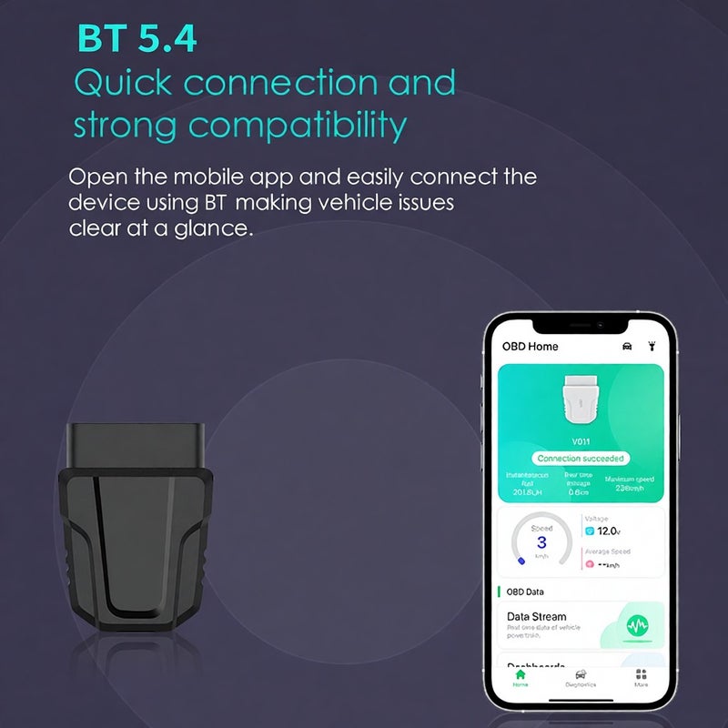 BT 5.4 OBD II Scanner for Car, Car Code Readers& Scan Tools with Performance Testing APP for iOS Android Wireless OBD II Auto Diagnostic Tool to Check Engine - Image 5