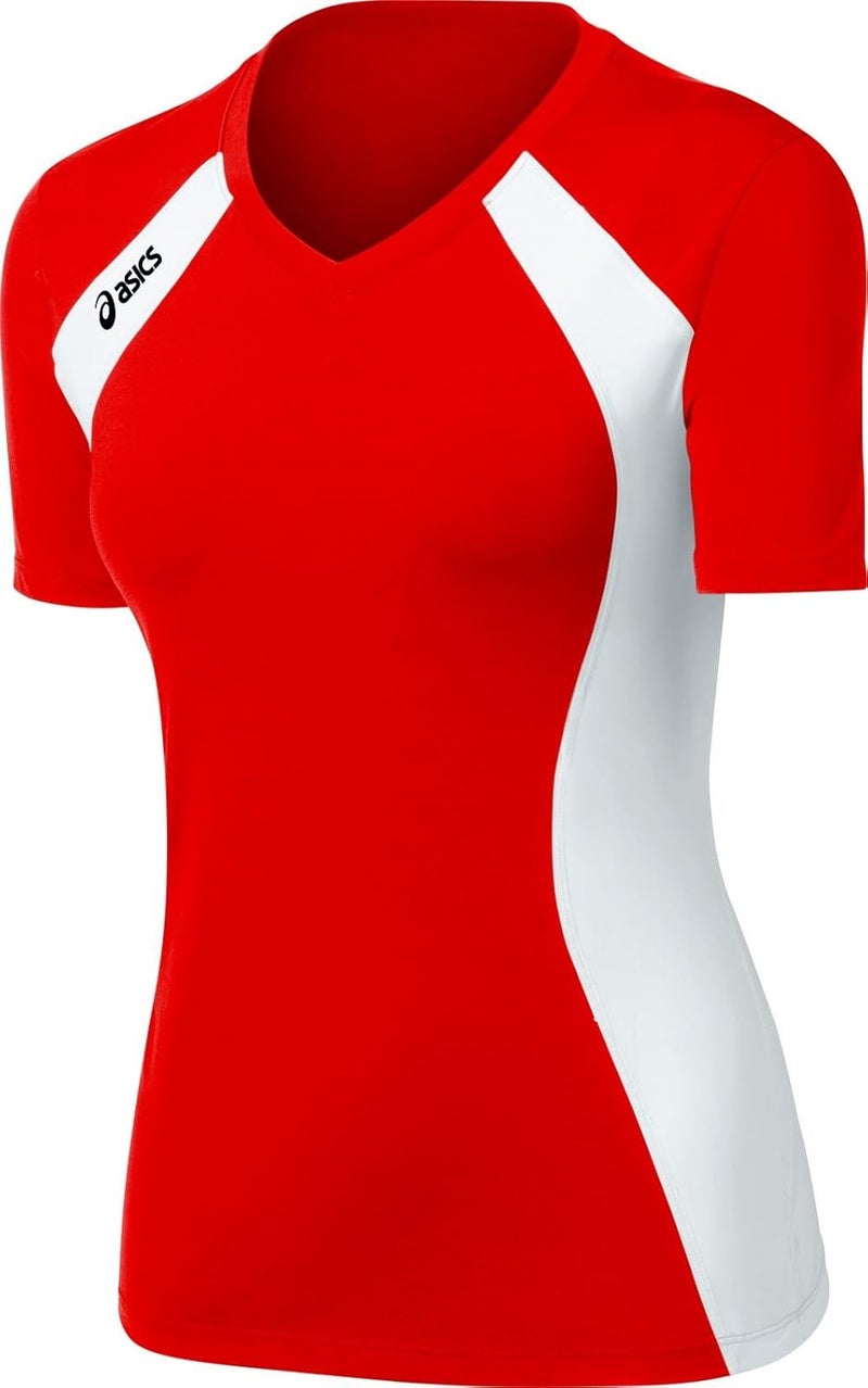 asics Women's Aggressor Volleyball Jersey (Red/White) - Image 1