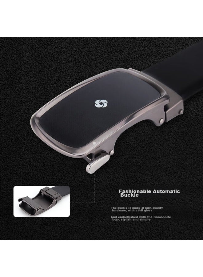 Samsonite Men's Leather Belt With Automatic Buckle, High-end Cowhide Waistband Gift Box, New Year Present Tk2 - Image 5