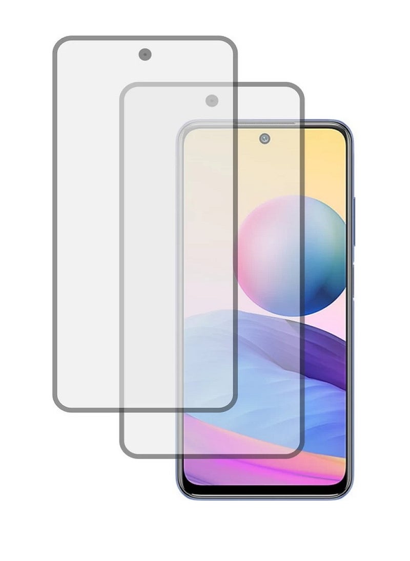 Super 2 Pieces Tempered Glass Screen Protector Clear Designed For Xiaomi Redmi Note 10 5G Full Screen Coverage And Bubble Free - Image 1