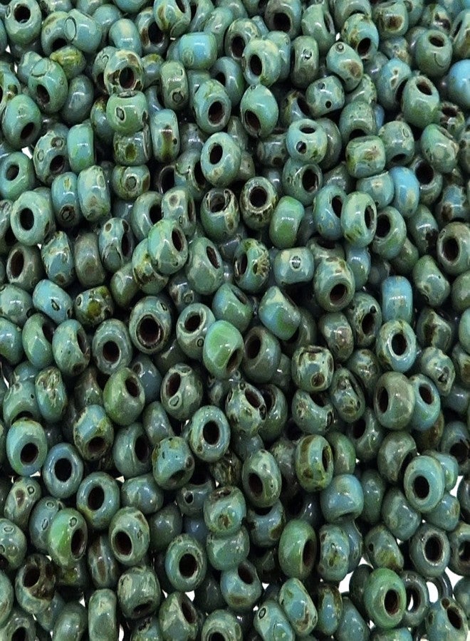 Miyuki Picasso Seafoam Green 22 Grams Miyuki Round Rocailles 8/0 Seed Bead Approx 22 Gram Tube - Image 4