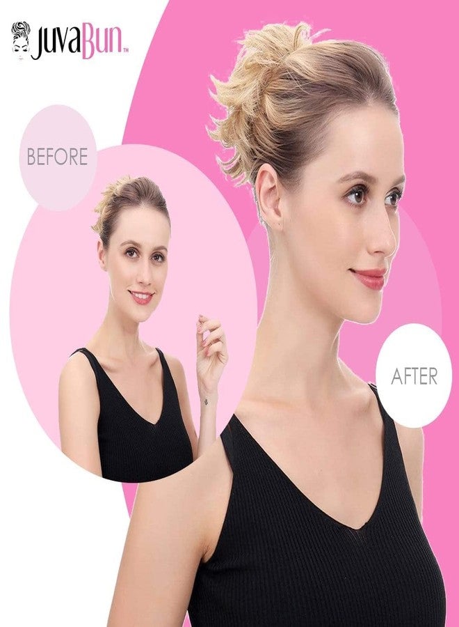 Juvabun Hair Scrunchie, Light Blonde 1 Faux Human Hair, Messy Curly Bun Hairpiece, Washable & Realistic, For Women, Adult, 1 Count, Hair Accessory - Image 5