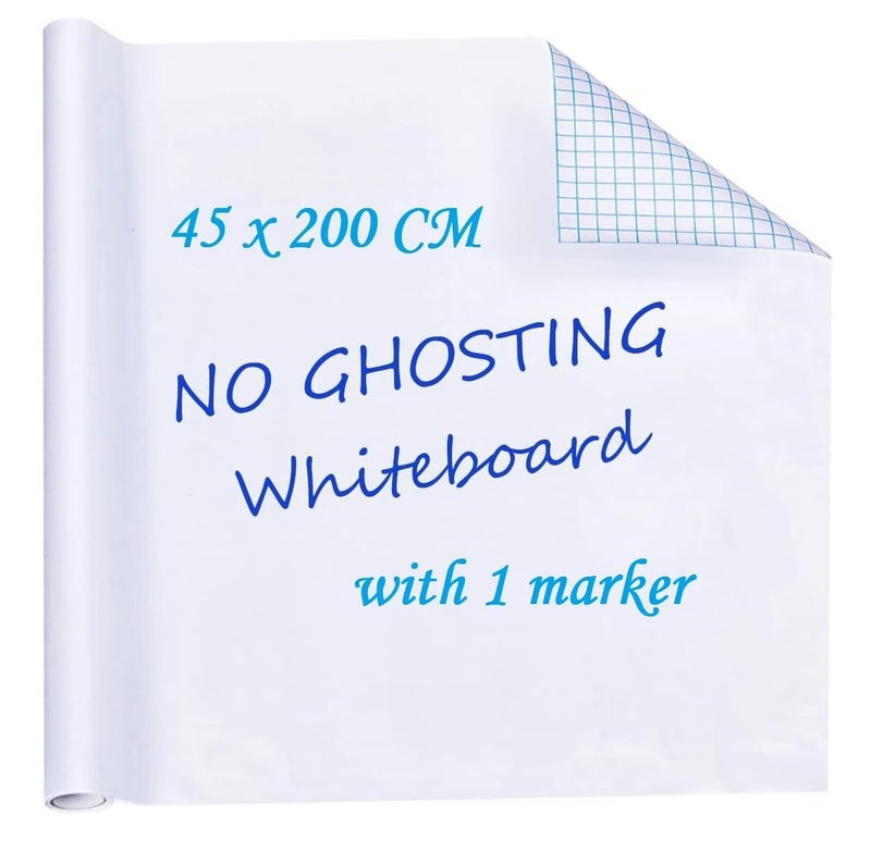 Parssufy 45x200 CM Whiteboard Sticker for Kids, Home, School & Office, Self-Adhesive Removable, Waterproof White Board Sticker Perfect for Writing & Drawing on Smooth Surfaces -1.5 x 6.5 Ft - Image 2