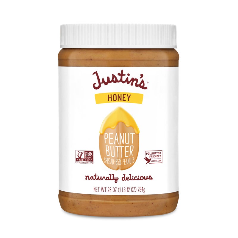 JUSTIN'S JUSTINS No Stir GlutenFree Honey Peanut Butter 28 oz Jar