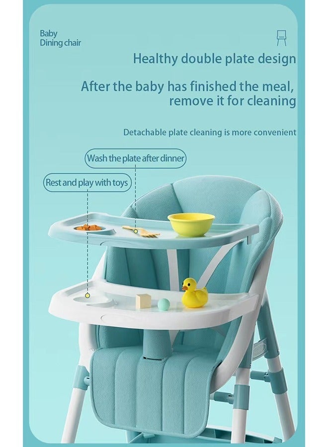 فول جوي كرسي طعام قابل للطي قابل للتعديل متعدد الوظائف  - أزرق - Image 5