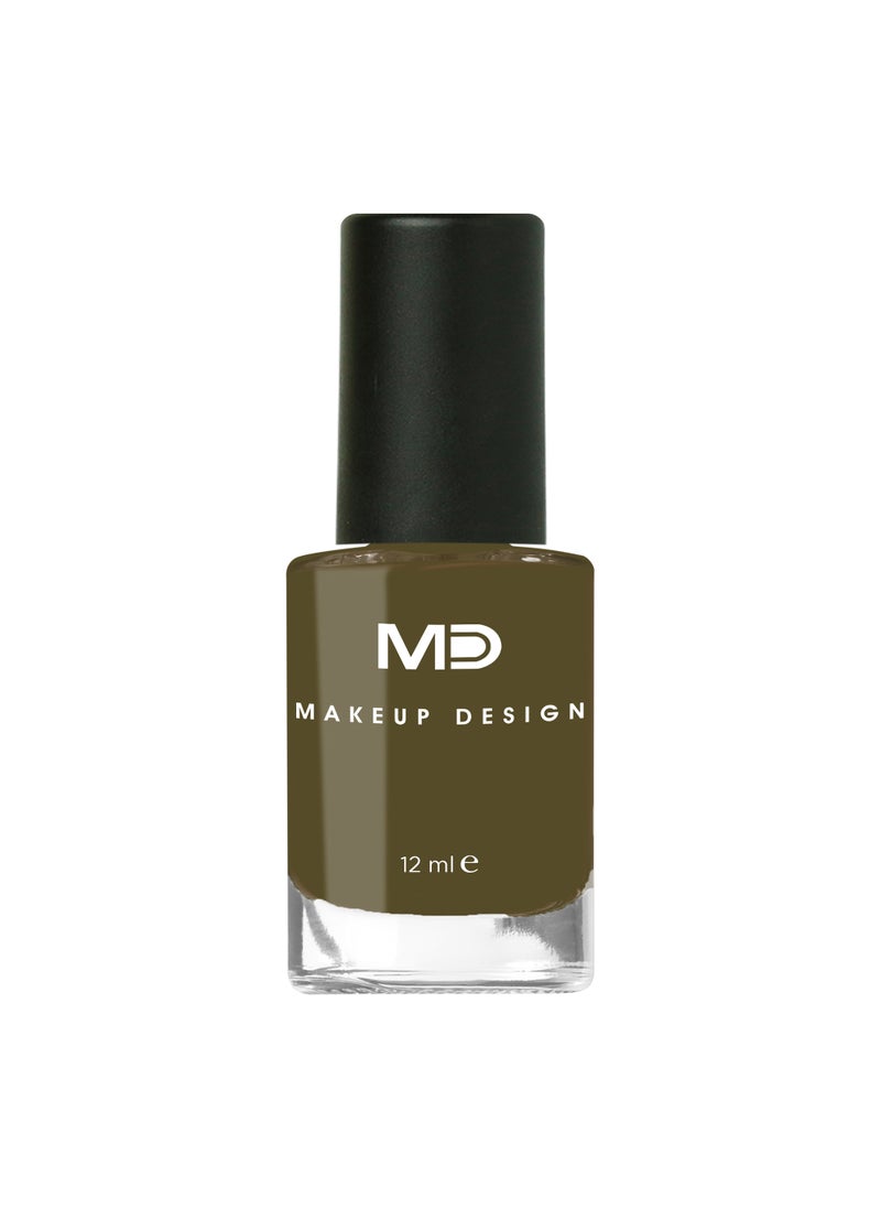MD MAKE UP DESIGN MD European Nail Polish MACHA, Dark Green 232, 12 ml  - Image 1