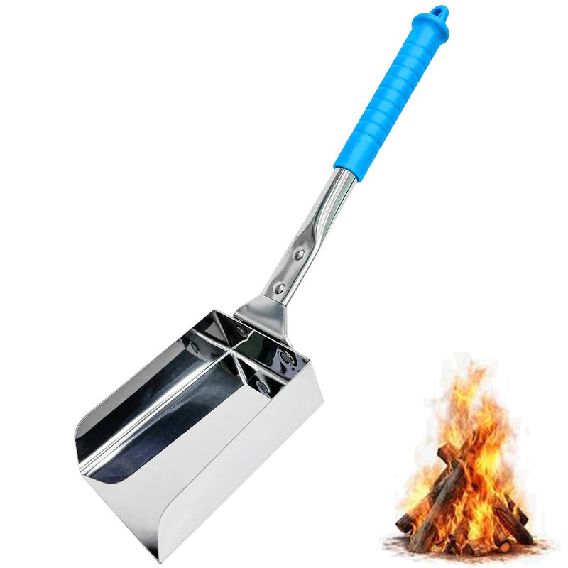 SoloWilder Ash Shovel for Fire Pit  Fireplace  Gardening Tool Charcoal Scoop  146 Blue
