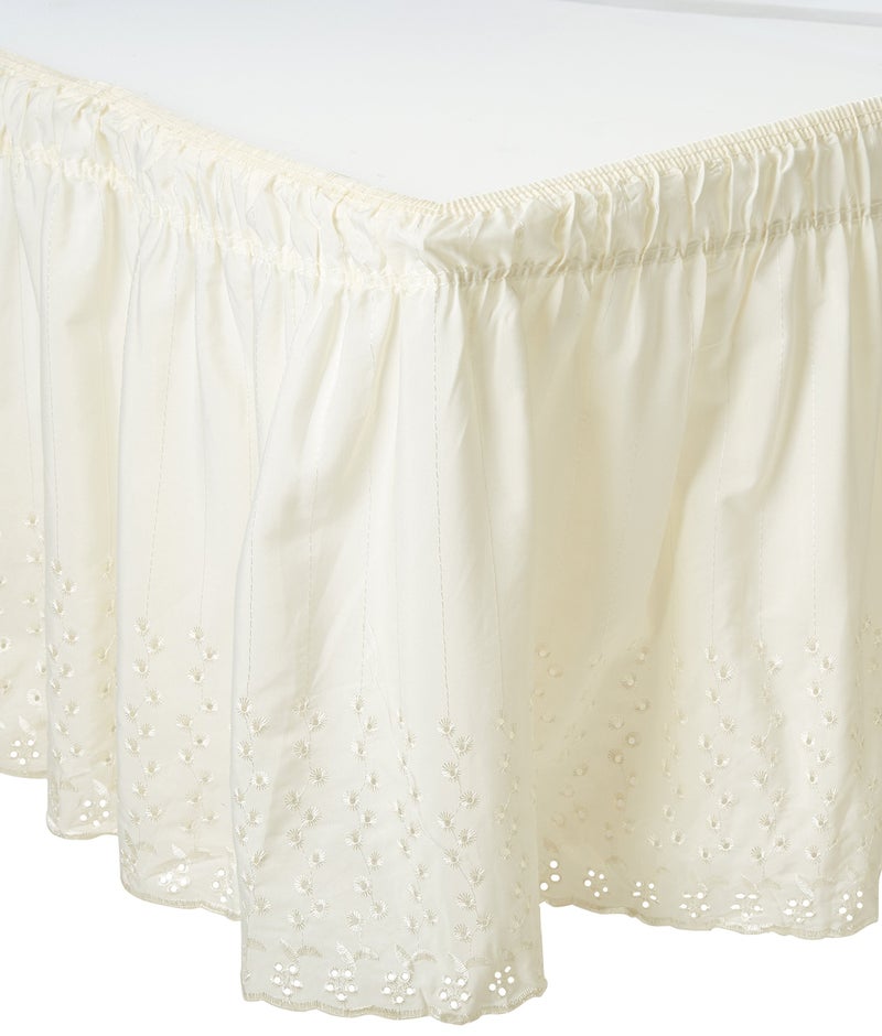Madison Madison WrapAround Bed Ruffle QueenKing Beige WREYEQK18BG 