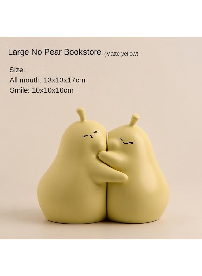 Bluejw Behan Meicuddle Pear Book Stand Ceramic Ornaments Home Living Room Decorations Small Bedroom Bookcase Birthday Gift - Image 1