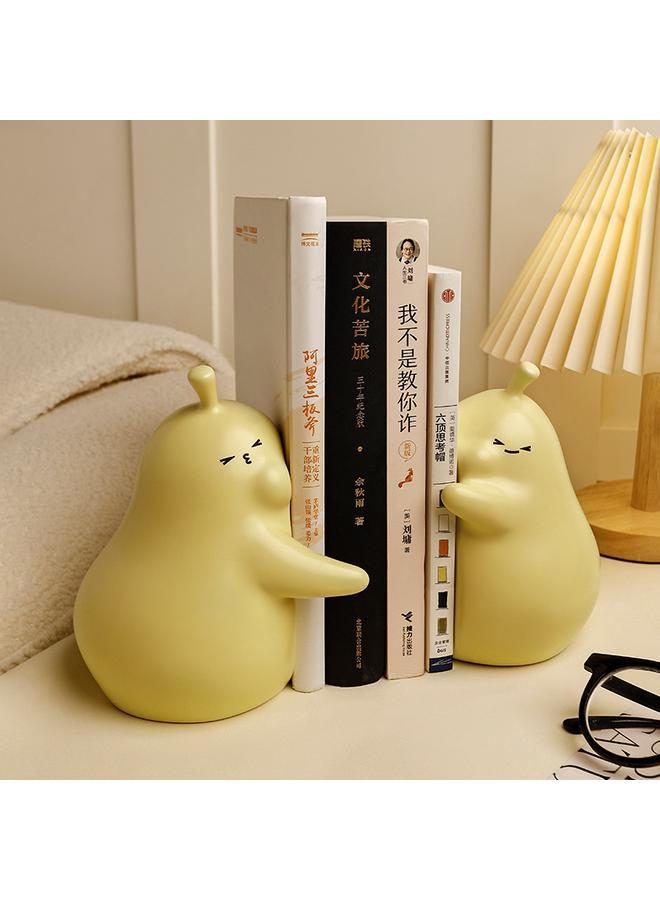 Bluejw Behan Meicuddle Pear Book Stand Ceramic Ornaments Home Living Room Decorations Small Bedroom Bookcase Birthday Gift - Image 2