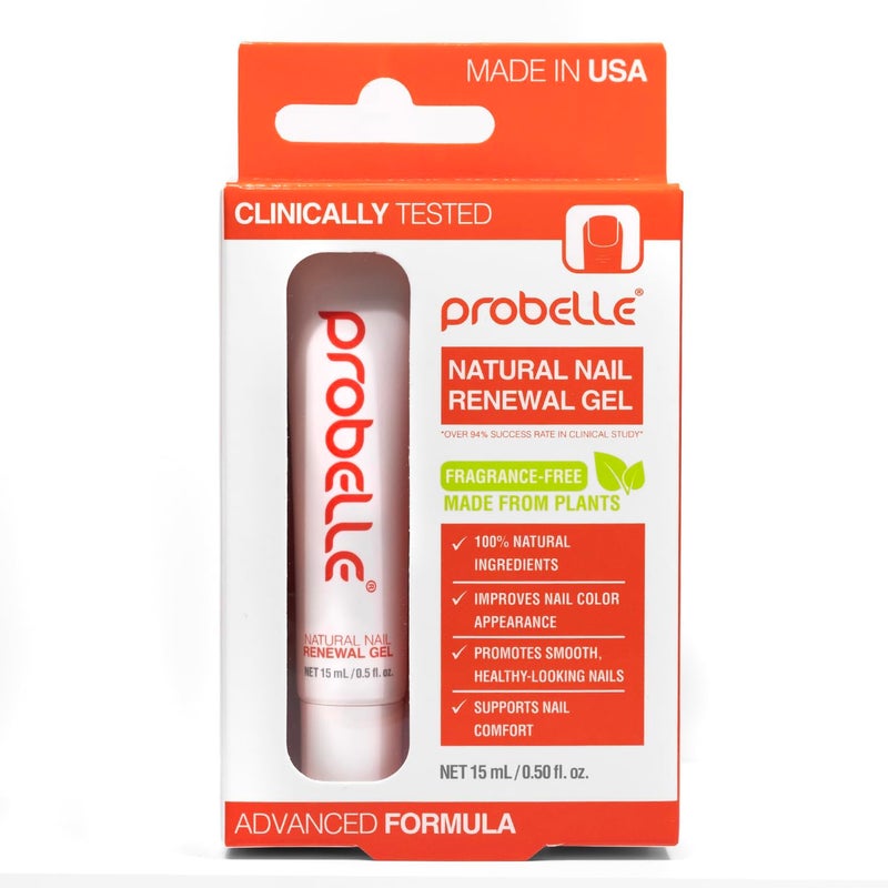 Probelle Natural Nail Renewal Gel Clear Nail Enhancer for Discolored Damaged or Dull Nails Improves Color Appearance Promotes Smooth HealthyLooking Nails Made in USA 3 Pack