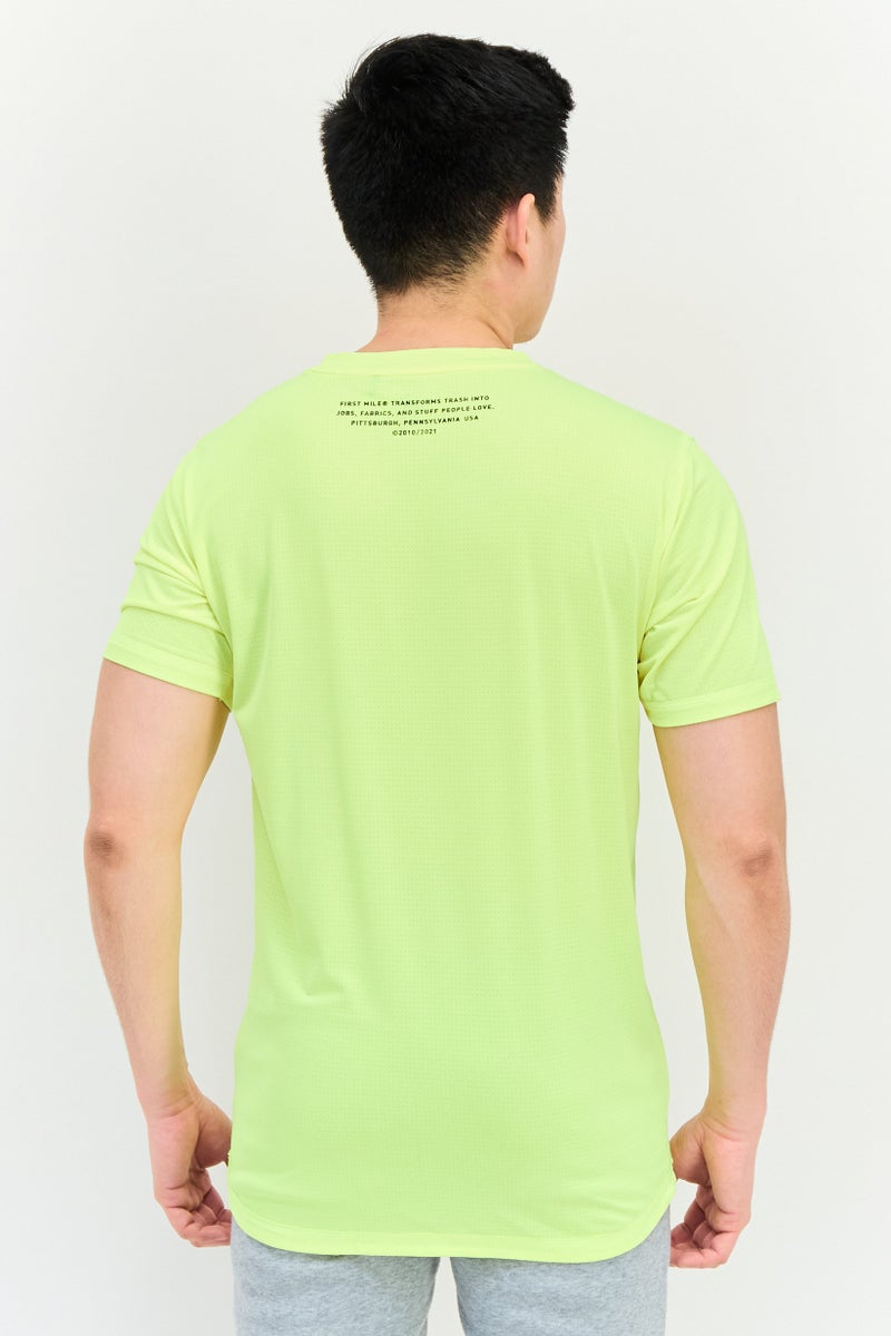 PUMA تي شيرت تدريب قصير الأكمام للرجال من فيرست مايل × بوما، ليمون أصفر - Image 2