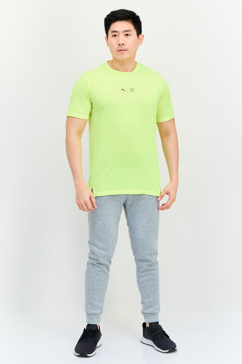 PUMA تي شيرت تدريب قصير الأكمام للرجال من فيرست مايل × بوما، ليمون أصفر - Image 3