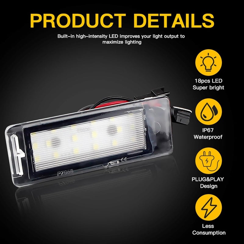 QASULER 2x LED License Plate Light - Image 4