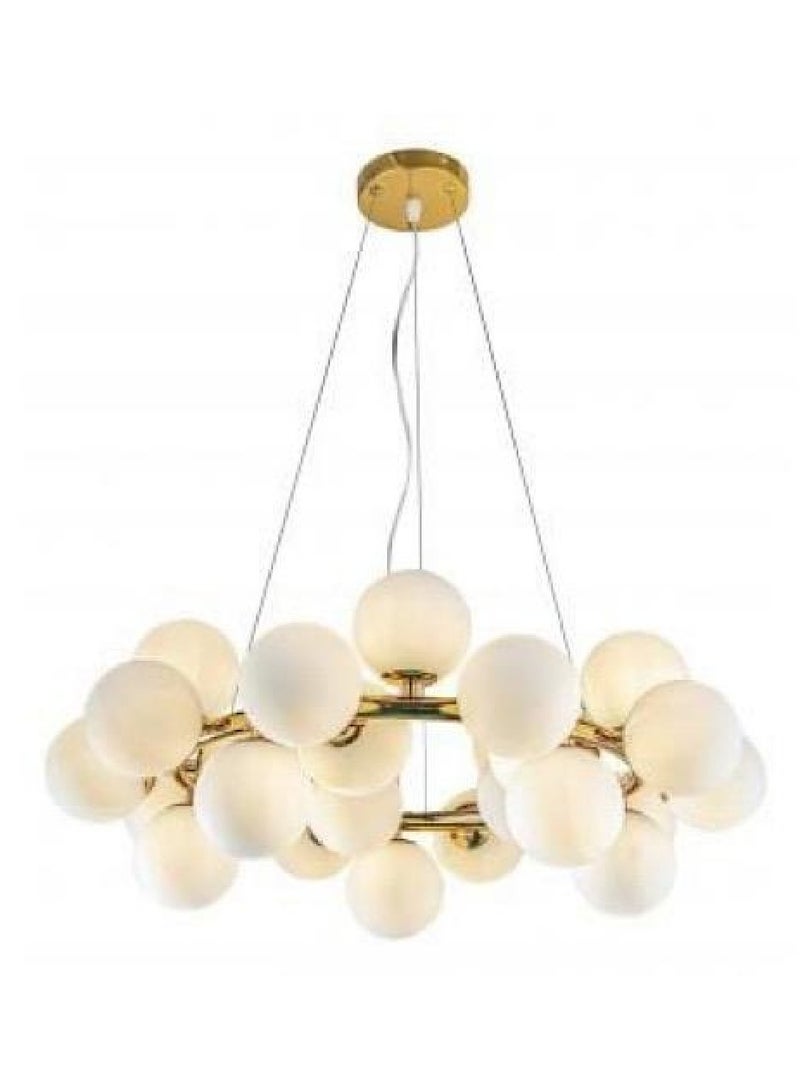 Modern hanging chandelier, white glass, European style, 18 Lamp - Image 2
