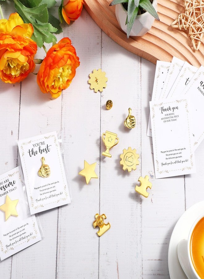 Hotop 20 Sets Christmas Employee Appreciation Gifts Bulk - Puzzle Piece Lapel Pins, Thank You Cards, Organza Bags for Team Building Recognition Employee & Christmas Office Gifts - Image 4