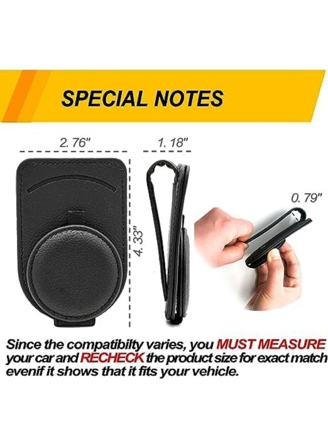 Cazadora Sunglass Holder for Car Visor — Premium Black Leather Sunglasses Holder for Vehicles, Magnetic Adsorption Sunglass Clip for Car Interior Accessories, Secure & Accessible Visor Organizer for Men & Women, Anti-Slip Design, Compact Travel-Friendly Case for Sunglasses & Eyewear, Easy One-Hand Access While Driving, Protects Lenses from Scratches and Bumps, Streamlined Low-Profile Automotive Gadget for Dashboard & Sun Visor, Universal Fit for Most Sunglasses and Reading Glasses, Luxury-Look Car Sunglasses Holder That Fits Visors Without Drilling — Ideal Gift for Drivers, Commuters & Road Trips, Enhances Cabin Organization and Safety - Image 4
