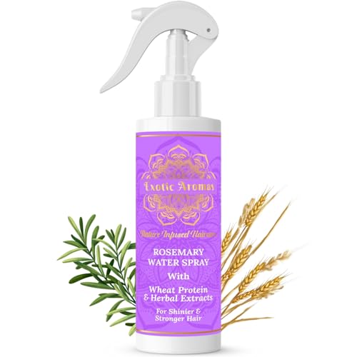 Exotic Aromas Rosemary Water Spray with Wheat Protein & Herbal Extracts, For thicker,shinier & stronger hair, 100 ML - Image 1