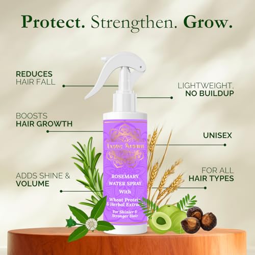 Exotic Aromas Rosemary Water Spray with Wheat Protein & Herbal Extracts, For thicker,shinier & stronger hair, 100 ML - Image 4