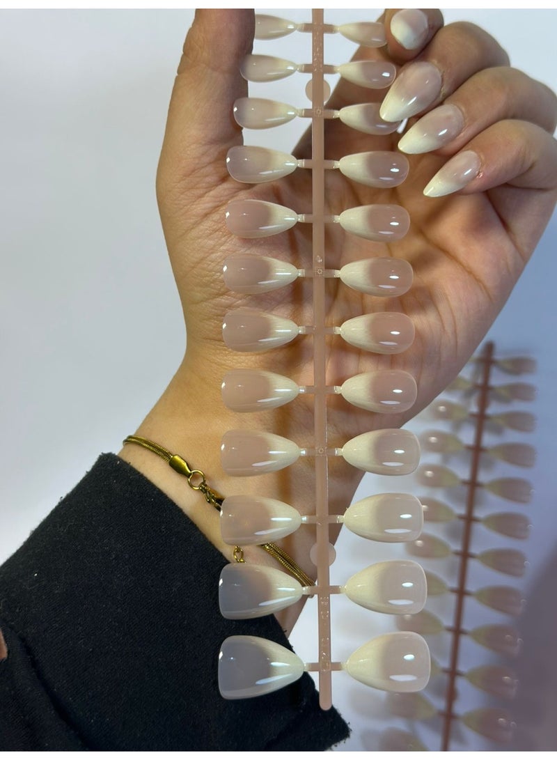 أطراف أظافر احترافية - عبوة واحدة تحتوي على 24 قطعة من وصلات الأظافر الاصطناعية - زينة أنيقة لفن الأظافر للاستخدام المنزلي أو في الصالون - Image 1