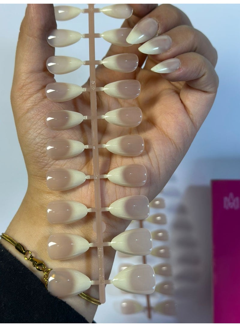 أطراف أظافر احترافية - عبوة واحدة تحتوي على 24 قطعة من وصلات الأظافر الاصطناعية - زينة أنيقة لفن الأظافر للاستخدام المنزلي أو في الصالون - Image 3