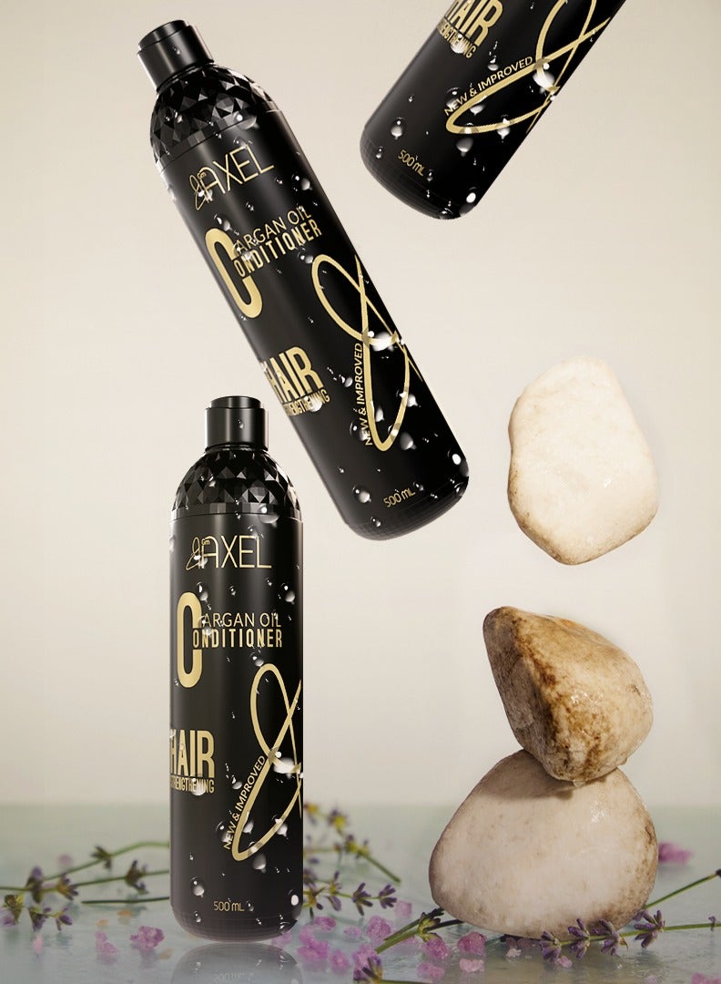آكسل بلسم أرجان من اكسل  500مل لتغذية وتقوية الشعر معلمًا بلونه الطبيعي - Image 2