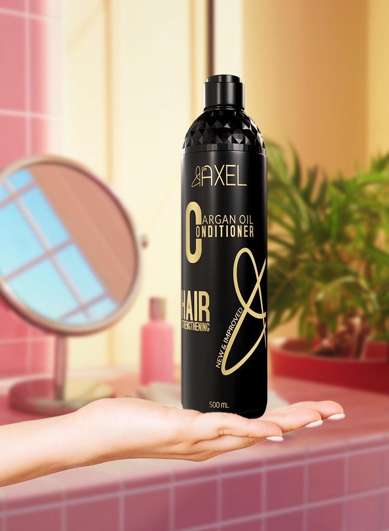 آكسل بلسم أرجان من اكسل  500مل لتغذية وتقوية الشعر معلمًا بلونه الطبيعي - Image 5