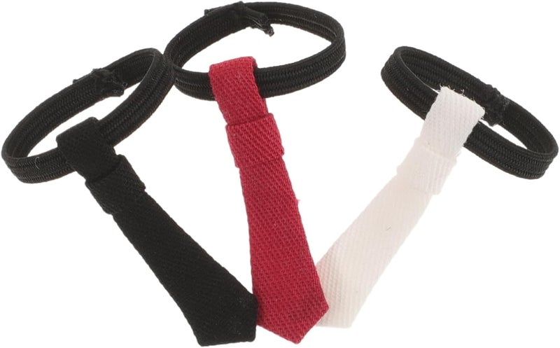 3pcs Scale Miniature Doll Tie DIY Prop Tie for Doll Men Style Soft Fabric for Dress up Clothing - Image 1