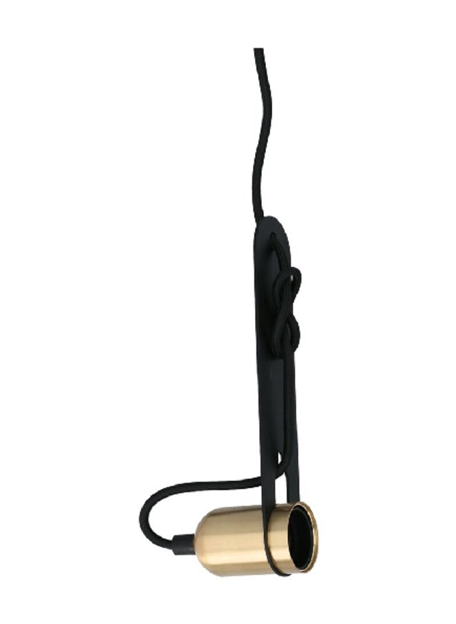 Micasa 60W E27 Base Decorative Pendant Light Lamp Holder Without Bulb Black And Brass 24.5 X 17.6 X 7.2 Cm ‎8679070-A  - Image 1